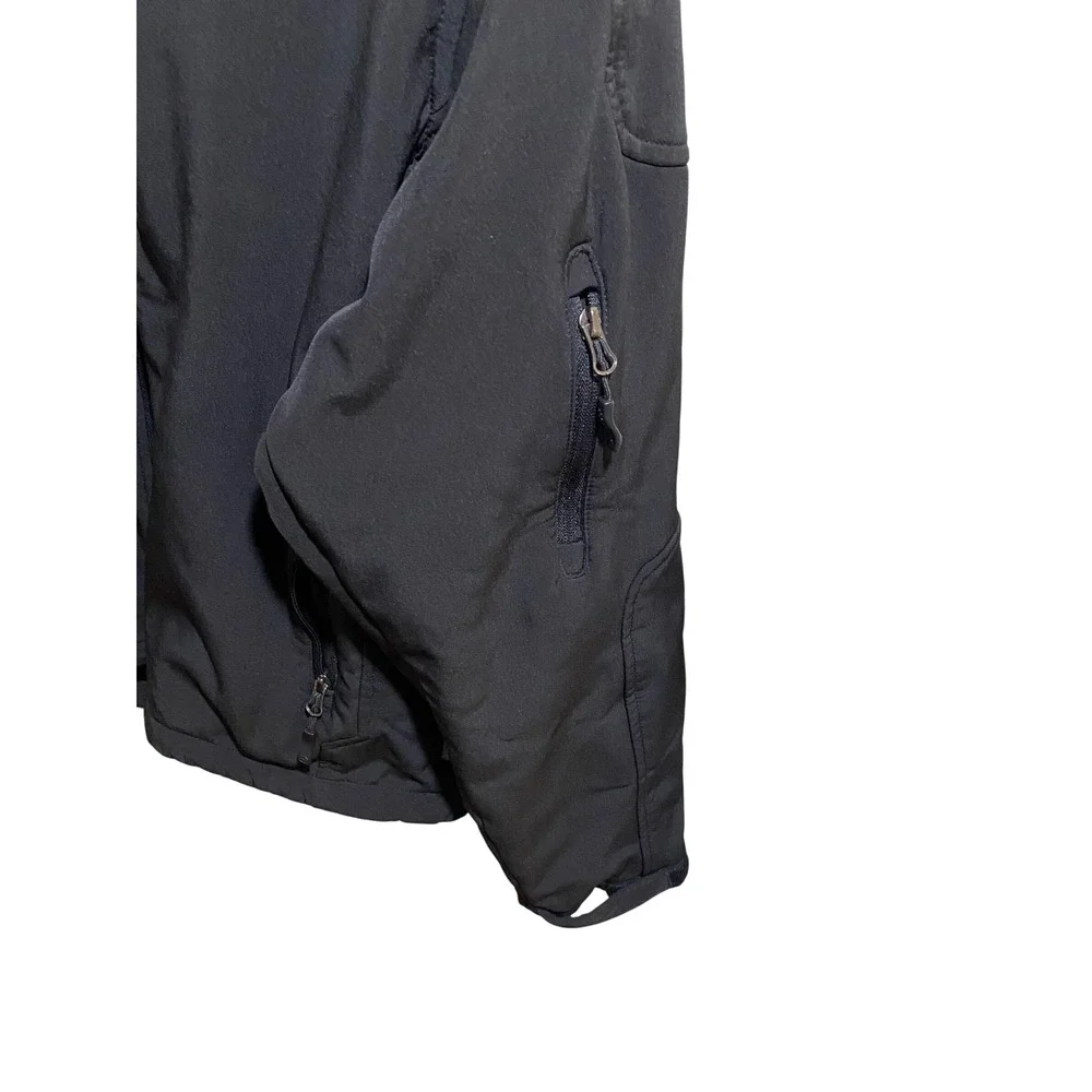 Free Country Mens Softshell Jacket Black Full‎ Zip Fleece Lined Large RN 82608